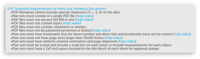 PDF Submittal Requirements for Plans and Technical Documents